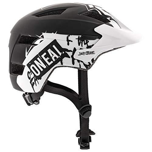 O'NEAL | Casco de Ciclismo de montaña | Niños | Enduro All-Mountain | Forro extraíble, Cierre magnético Fidlock, Tejido de Malla | Casco Juvenil Rooky STIXX | Blanco Negro | Talla XXS