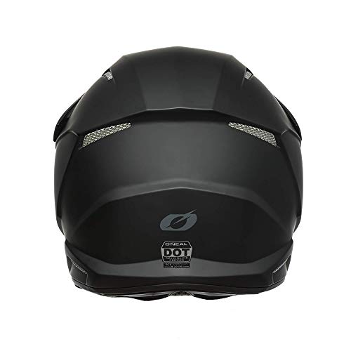 O'Neal | Casco de moto | Motocicleta, Enduro | Estándares de seguridad ECE 22.05, respiraderos para una óptima ventilación y refrigeración | Casco 3SRS Solid | Adultos | Negro | Talla S