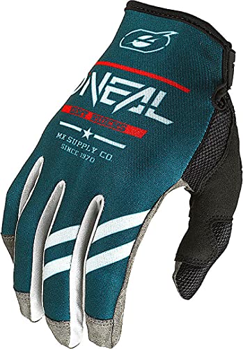 O'NEAL | Guantes de Bici y Motocross | MX MTB DH Downhill Freeride | Materiales duraderos y Flexibles, Palma ventilada Nano Front | Guante Mayhem Squadron V.22 | Adulto | Gris petróleo | L