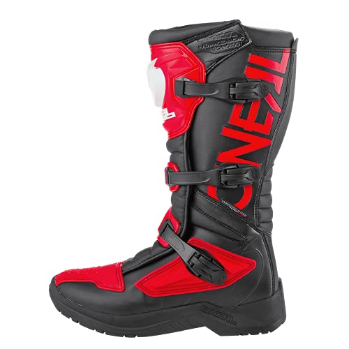 O'Neal RSX Boot Botas DE Motocicleta, Unisex-Adult, Negro/Rojo, 46 EU