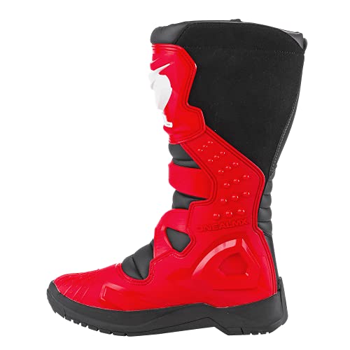 O'Neal RSX Boot Botas DE Motocicleta, Unisex-Adult, Negro/Rojo, 46 EU