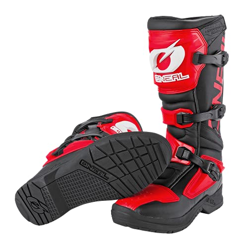 O'Neal RSX Boot Botas DE Motocicleta, Unisex-Adult, Negro/Rojo, 46 EU