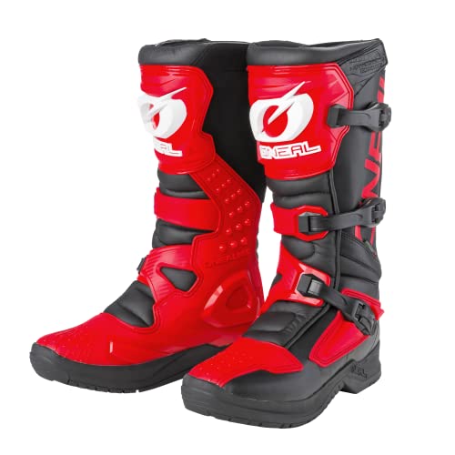 O'Neal RSX Boot Botas DE Motocicleta, Unisex-Adult, Negro/Rojo, 46 EU