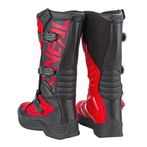 O'Neal RSX Boot Botas DE Motocicleta, Unisex-Adult, Negro/Rojo, 46 EU