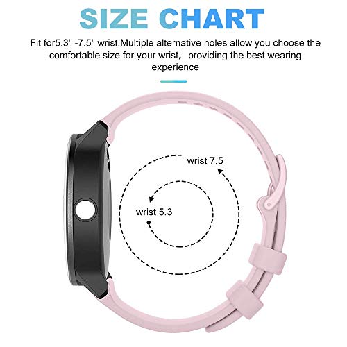 Onedream Correa Compatible para Garmin Vivoactive 4S Vivomove 3S, Pulsera de Repuesto Band Deportivo Correas del Reloj Silicona Accesorios 18mm para Hombre y Mujer, Rosa Humo (Sin Reloj)