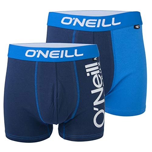 O’Neill Basic - Calzoncillos tipo bóxer deportivos para hombre, para cualquier ocasión (juego de 2 unidades) Logotipo lateral – azul marino M