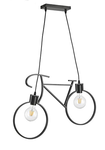 Onli Bike - Lámpara de techo para bicicleta, color negro, 67 x 44 cm