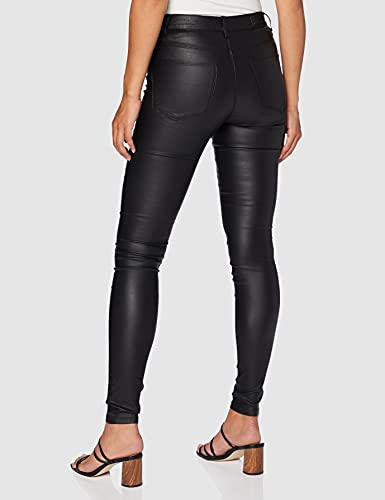 ONLY Onlanne K Mid Waist Coated Jeans Noos, Vaqueros skinny Mujer, Negro (Black Black), W30/L34 (Talla fabricante: L)