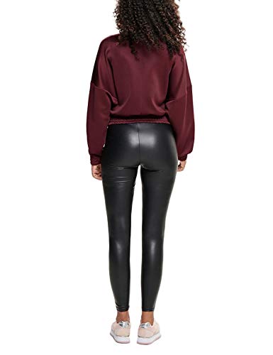 Only Onlcool Coated Legging Noos Leggings, Negro (Black Black), 40 (Talla del Fabricante: Medium) para Mujer