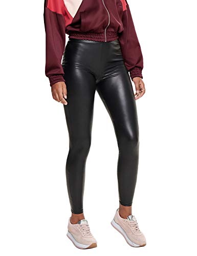 Only Onlcool Coated Legging Noos Leggings, Negro (Black Black), 40 (Talla del Fabricante: Medium) para Mujer