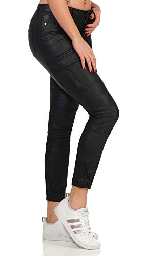 Only ONLMISSOURI-NYA REG ANK Cargo Coated PNT Hose, Black, L_32 para Mujer