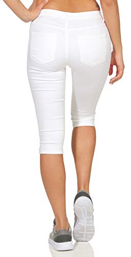 Only Onlrain Reg SK Knickers Pnt Cry9090 Pantalones Cortos, Blanco (White White), 40 (Talla del Fabricante: Medium) para Mujer