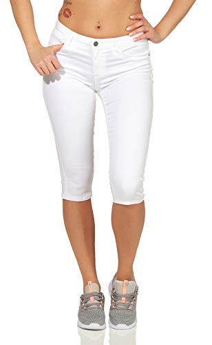 Only Onlrain Reg SK Knickers Pnt Cry9090 Pantalones Cortos, Blanco (White White), 40 (Talla del Fabricante: Medium) para Mujer