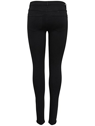 Only onlRAIN REG Skinny Jeans CRY6060 Noos Vaqueros, Negro (Black Denim), 40 /L34 (Talla del Fabricante: 40/L34) para Mujer