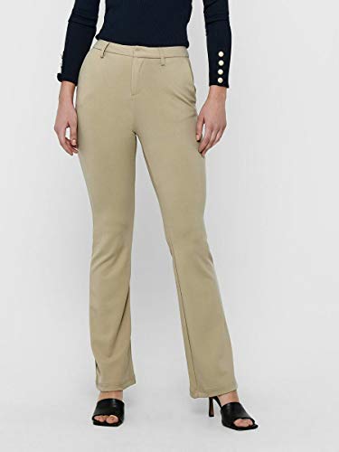 Only Onlrocky Mid Flared Pant TLR Noos Pantalón, Nómada, 30 cm (Small) para Mujer