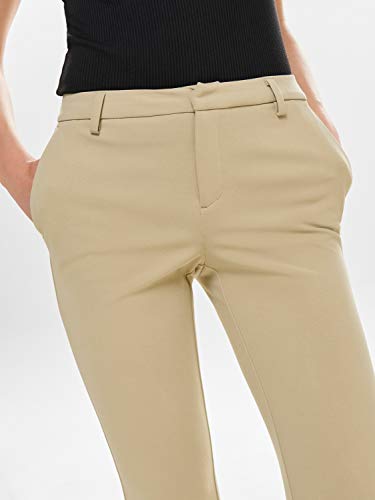 Only Onlrocky Mid Flared Pant TLR Noos Pantalón, Nómada, 32 cm (Small) para Mujer