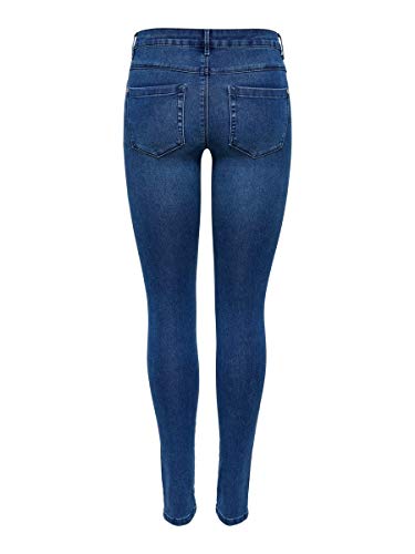 Only onlROYAL REG SKINNY JEANS PIM504 NOOS - Vaqueros Mujer, Azul (Medium Blue Denim), L (30)