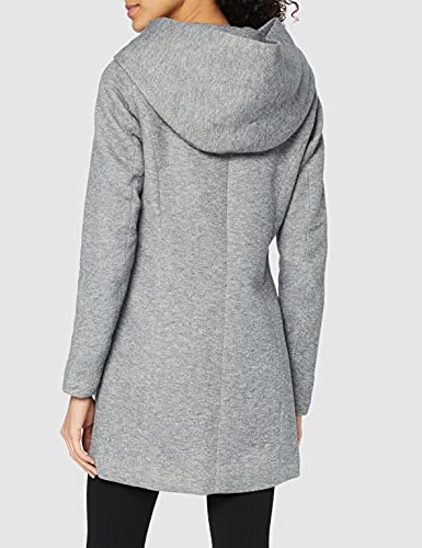 Only onlSEDONA Coat OTW Noos Abrigo, Gris (Light Grey Melange), 38 (Talla del Fabricante: Medium) para Mujer