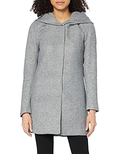 Only onlSEDONA Coat OTW Noos Abrigo, Gris (Light Grey Melange), 38 (Talla del Fabricante: Medium) para Mujer