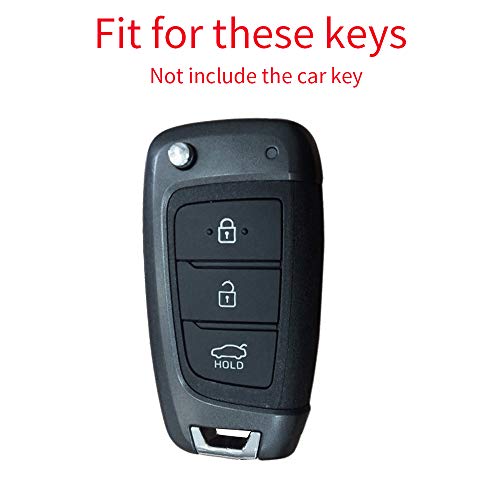ontto Funda protectora de TPU para llave de coche, compatible con Hyundai Solaris Elantra i30 i30n i35 i40 Tucson Kona 2015 – 2019, carcasa para llave de coche funda protectora rosa