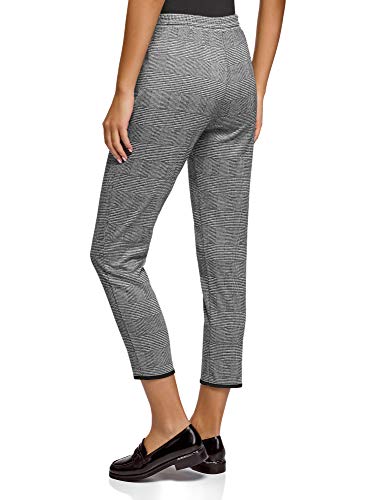 oodji Ultra Mujer Pantalones de Punto con Cordones, Gris, DE 40 / EU 42 / L