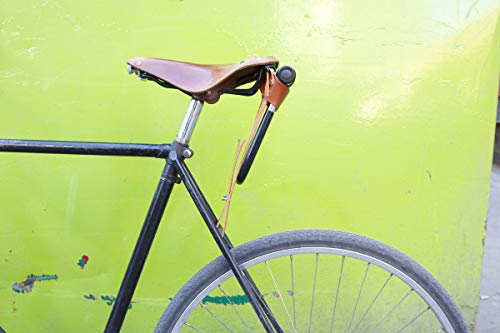 Oopsmark Funda U-Lock para candados de Bicicleta Kryptonite - Cuero Negro