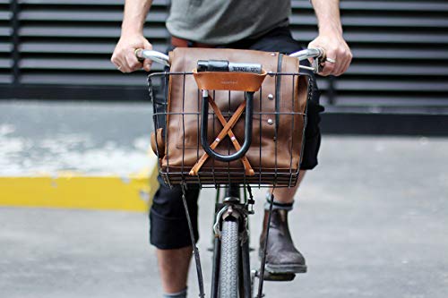 Oopsmark Funda U-Lock para candados de Bicicleta Kryptonite - Cuero Negro