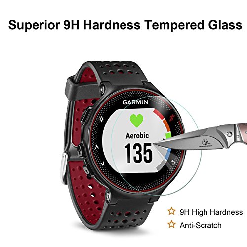 OOTSR (4 Piezas) Protector de Pantalla para Garmin Forerunner 220 225 235 620 Cristal Templado para Forerunner 220 225 235 620 [Alta definición] [Resistente a los arañazos]