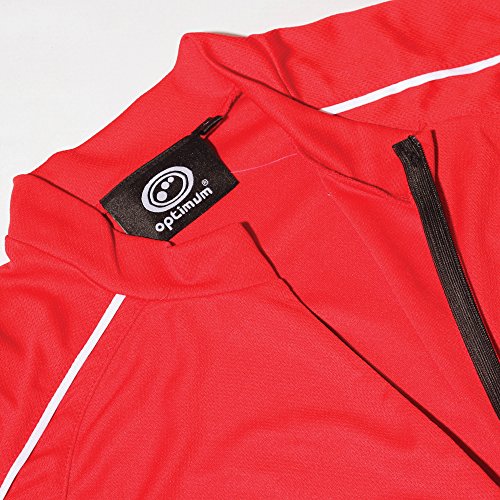OPTIMUM Cycling - Camiseta de Ciclismo para Hombre, tamaño S, Color Rojo