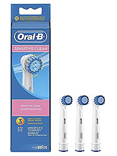 Oral-B Cabezales De Recambio, Pack De 3 Recambios Originales para Cepillos de Dientes Eléctricos (2 Cabezales De Recambio Sensitive Clean Y 1 Cabezal De Recambio Sensi Ultrathin)