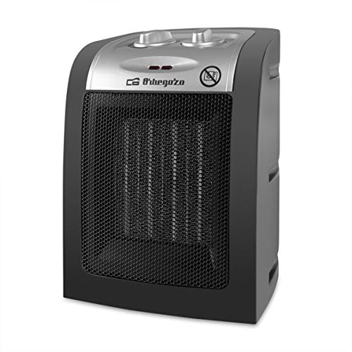 Orbegozo CR 5017 Calefactor Cerámico, Termostato Regulable, Protección contra Sobrecalentamiento, Sistema Antivuelco, 1500 W