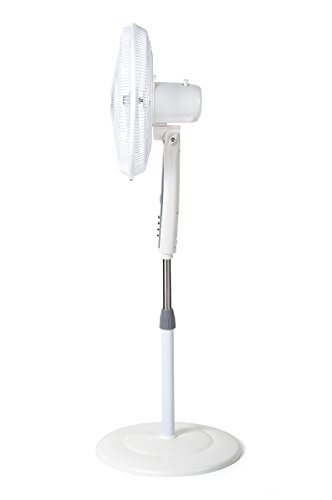 Orbegozo SF 0147 - Ventilador de pie oscilante, 3 niveles de ventilación, tamaño aspas 40 cm, altura regulable, 50 W, blanco