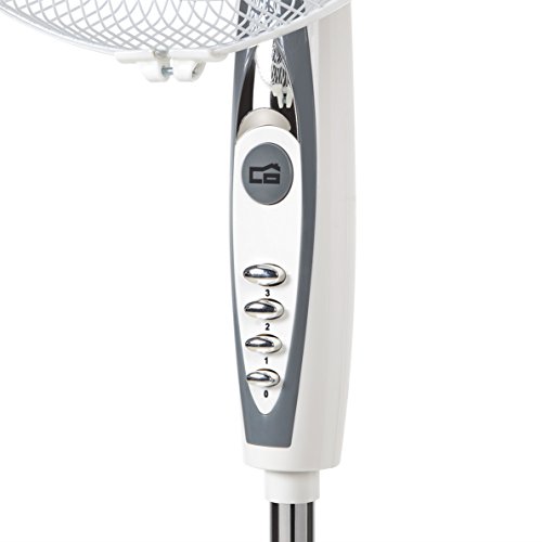 Orbegozo SF 0147 - Ventilador de pie oscilante, 3 niveles de ventilación, tamaño aspas 40 cm, altura regulable, 50 W, blanco