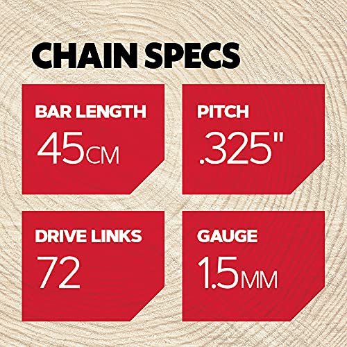 Oregon Cadena de Motosierra 21BPX ControlCut para Espada de 45cm -72 Eslabones – compatible con Husqvarna, Hyundai, Alpina, Efco y muchas más