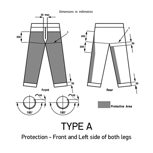 Oregon Peto de Protección Anticorte con Tirantes - Pantalones de Seguridad Tipo A para Motosierra (L)