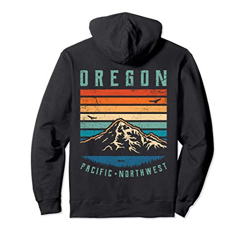 Oregon T-Shirt Retro Montañas | Portland Mt. Hood Vintage Sudadera con Capucha