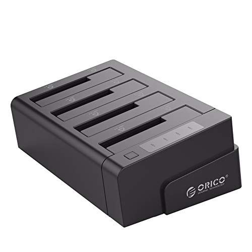 ORICO Base de conexion Docking Station USB 3.0 a SATA Admite 40TB, Base de Conexión para Disco Duro Docking Station para HDD HDD de 2.5 y 3.5 Pulgadas,Base de Disco Duro de Copia Fuera de línea