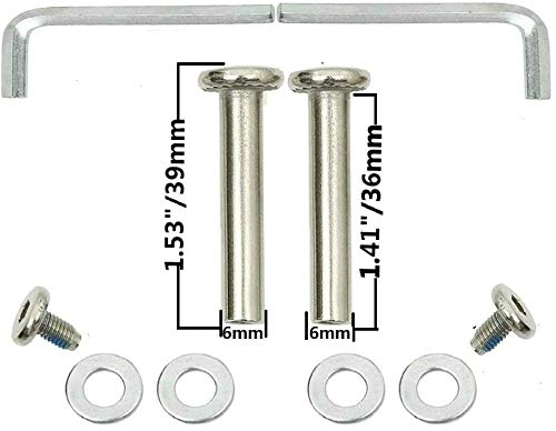 ORO Juego de 2 Ruedas Repuestos para Maletas de Equipaje 80 * 24mm con 40mm Ejes, 6mm Rodamientos de Reparación