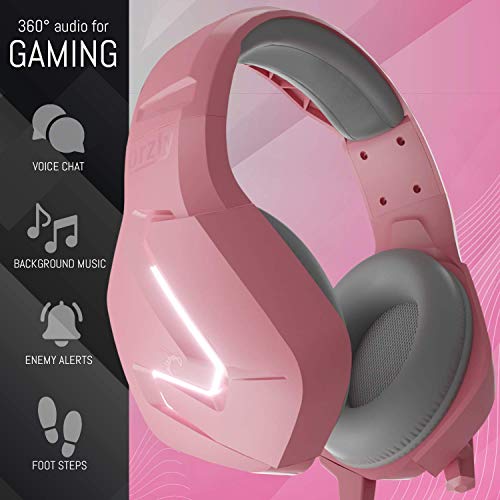 Orzly Auriculares Gaming Compatible con PS5, PS4, PC, Xbox, Nintendo Switch, con microfono, Sonido Premiun RGB Luz LED, cancelación de Ruido - Hornet RXH -20 Nakuru Edicion