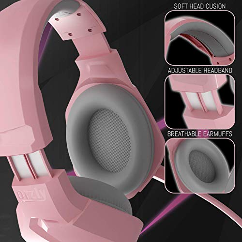 Orzly Auriculares Gaming Compatible con PS5, PS4, PC, Xbox, Nintendo Switch, con microfono, Sonido Premiun RGB Luz LED, cancelación de Ruido - Hornet RXH -20 Nakuru Edicion