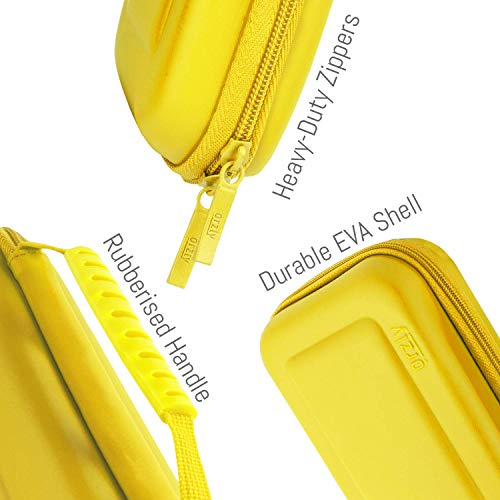 Orzly Funda para Nintendo Switch Lite – Estuche Protector rigida, para Llevar Nueva Switch Lite Consola (2019) y Sus Juegos y Accesorios - Amarillo