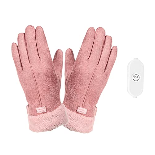 Oshhni Invierno Mujer Guantes térmicos Pantalla táctil con alimentación eléctrica Guantes de Ciclismo cálidos USB Dedo Completo para Deporte Motocicleta al - con termostato