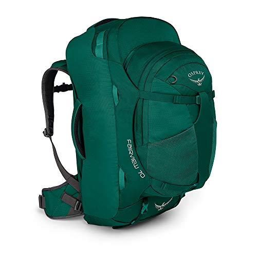 Osprey Fairview 70 Women's Travel Pack with 13L Detachable Daypack - Rainforest Green (WS/WM)
