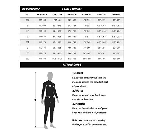 Osprey Nylon Traje de Neopreno de triatlón de Longitud Completa, Mujer, Negro, L