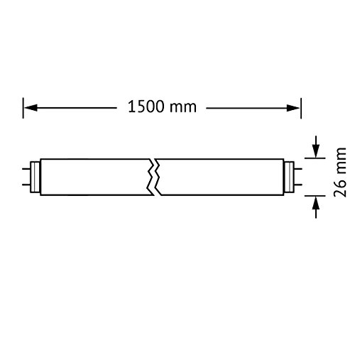 Osram tubo fluorescente (regulable G13 T8, 58 W, tubo de neón, 150 cm de largo break-proof/, color blanco frío, 4000 K, 10-pack
