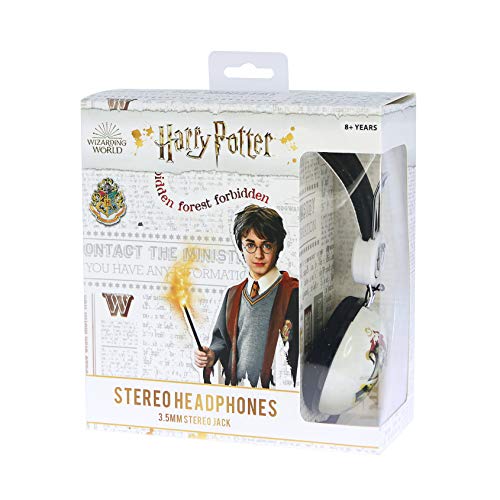 OTL Technologies Harry Potter Hogwarts Crest Tween Dome Auriculares, con Cable, para niños (Producto con Licencia Oficial) Black