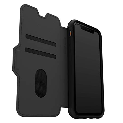 OtterBox para Apple iPhone 11, Funda Protectora con Tapa Folio de Piel, Strada Series, Negro