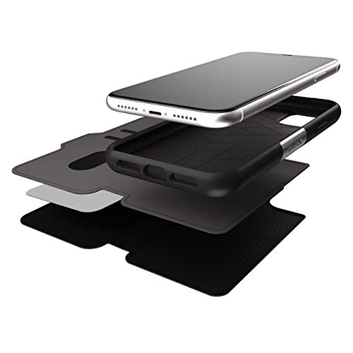 OtterBox para Apple iPhone 11, Funda Protectora con Tapa Folio de Piel, Strada Series, Negro