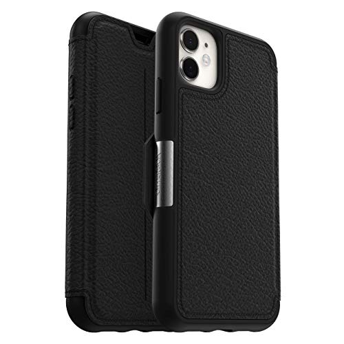 OtterBox para Apple iPhone 11, Funda Protectora con Tapa Folio de Piel, Strada Series, Negro