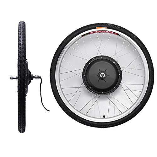 OUKANING Kit de conversión de rueda delantera para bicicleta eléctrica de 26 pulgadas 48 V 1000 W